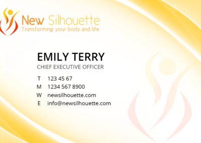 New Silhouette - back - business card design