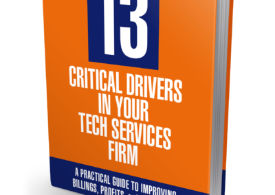 13 Critical Drivers in Your Tech Firm - book design