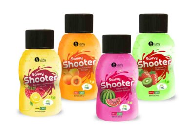 Savvy Wellness-Shooters - CBD drink-4 flavors2 600 - packaging design