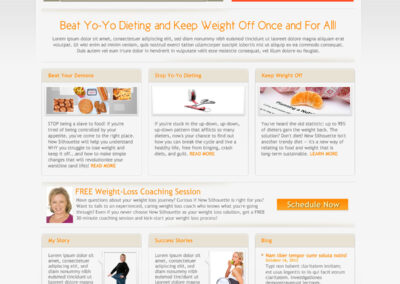 New Silhouettte weightloss - web page design